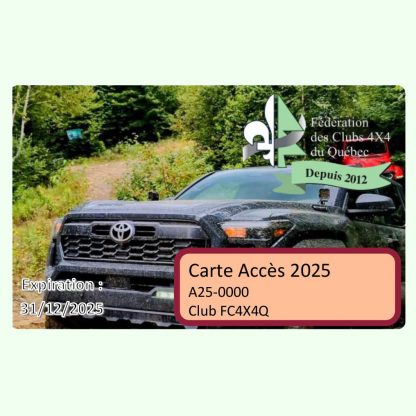 Carte Accès 2025