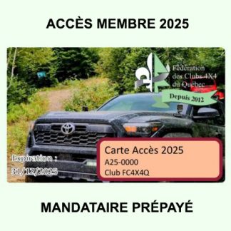 Cartes de membres prépayée